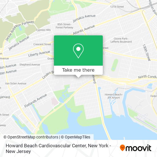 Howard Beach Cardiovascular Center map