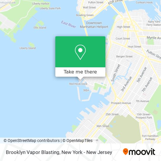 Brooklyn Vapor Blasting map