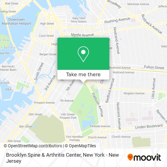 Brooklyn Spine & Arthritis Center map