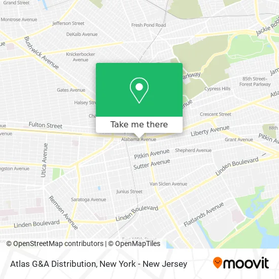 Atlas G&A Distribution map