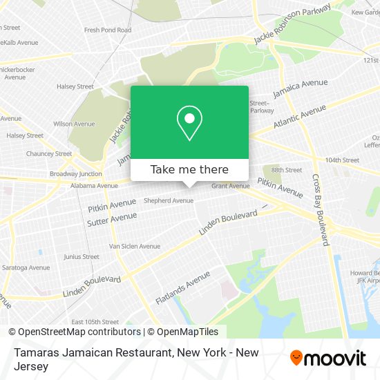 Mapa de Tamaras Jamaican Restaurant