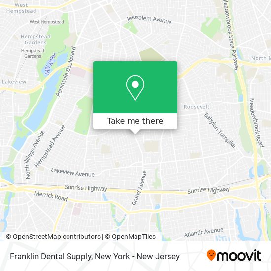 Franklin Dental Supply map
