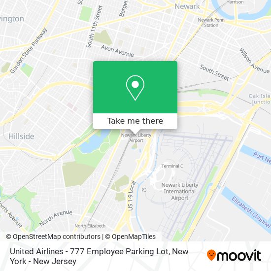 Mapa de United Airlines - 777 Employee Parking Lot