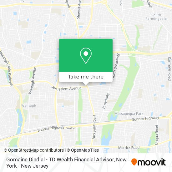 Mapa de Gomaine Dindial - TD Wealth Financial Advisor