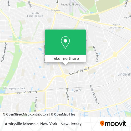 Amityville Masonic map