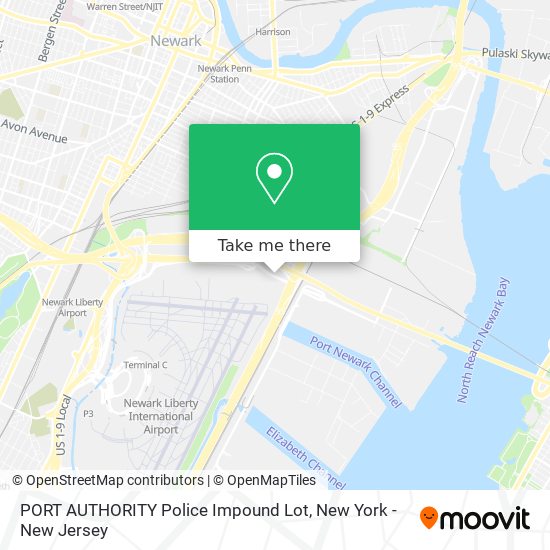 PORT AUTHORITY Police Impound Lot map