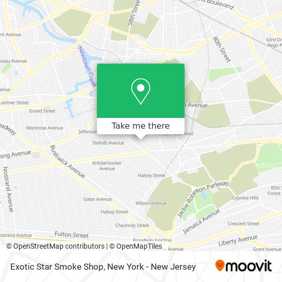 Exotic Star Smoke Shop map