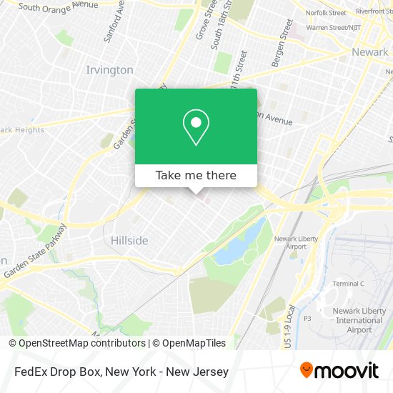 FedEx Drop Box map