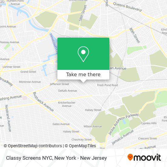 Mapa de Classy Screens NYC