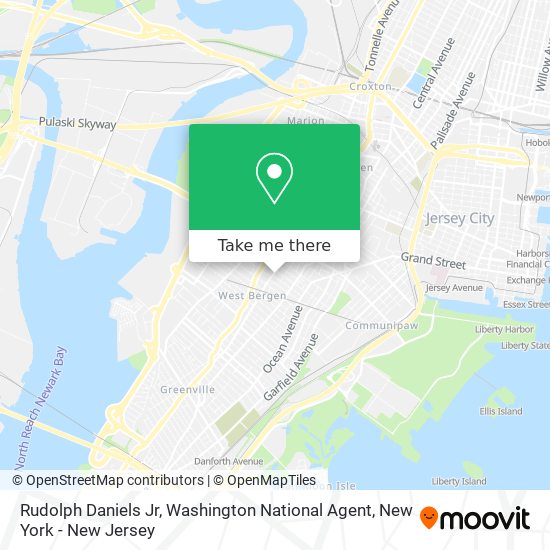Mapa de Rudolph Daniels Jr, Washington National Agent