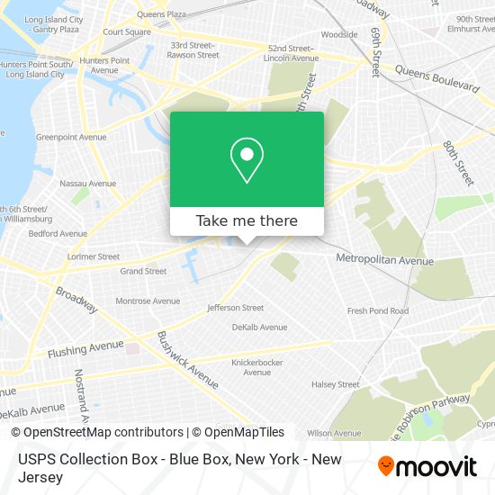 USPS Collection Box - Blue Box map