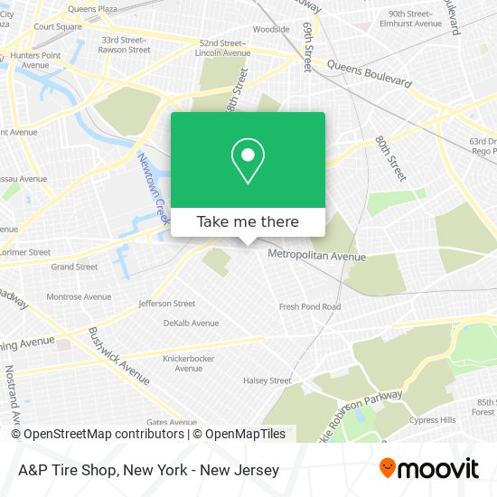 Mapa de A&P Tire Shop