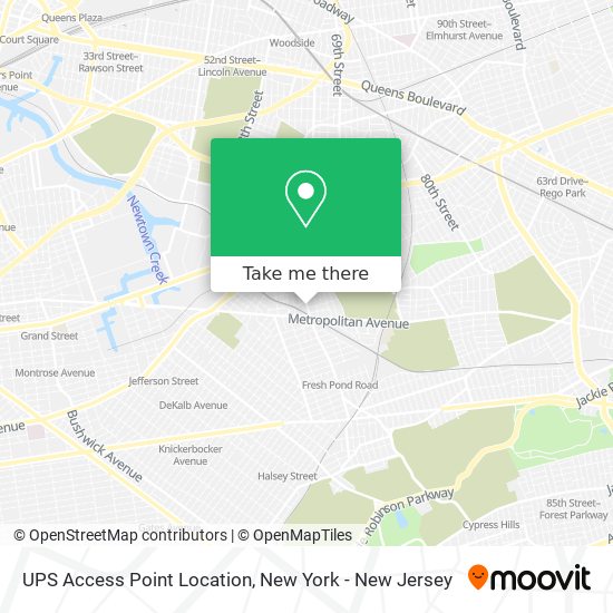 UPS Access Point Location map