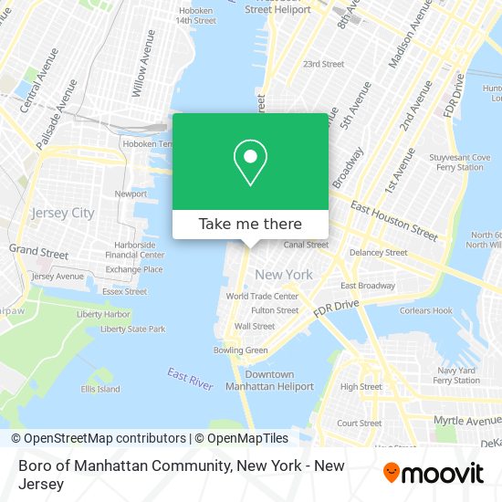 Boro of Manhattan Community map