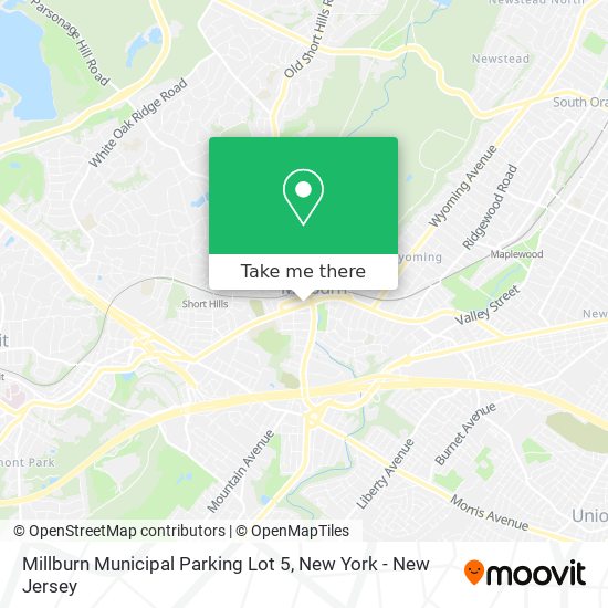 Millburn Municipal Parking Lot 5 map