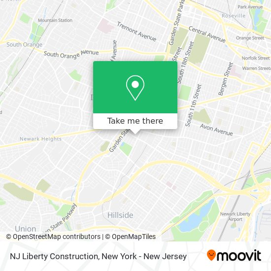 NJ Liberty Construction map