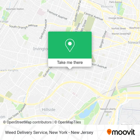 Mapa de Weed Delivery Service