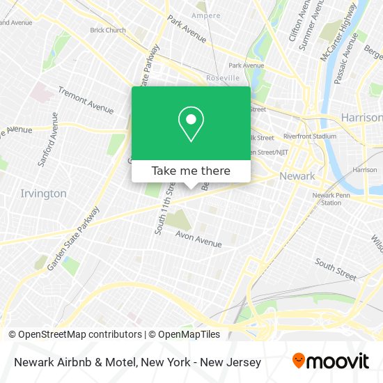 Mapa de Newark Airbnb & Motel