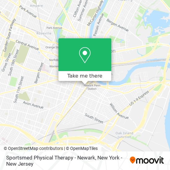 Mapa de Sportsmed Physical Therapy - Newark