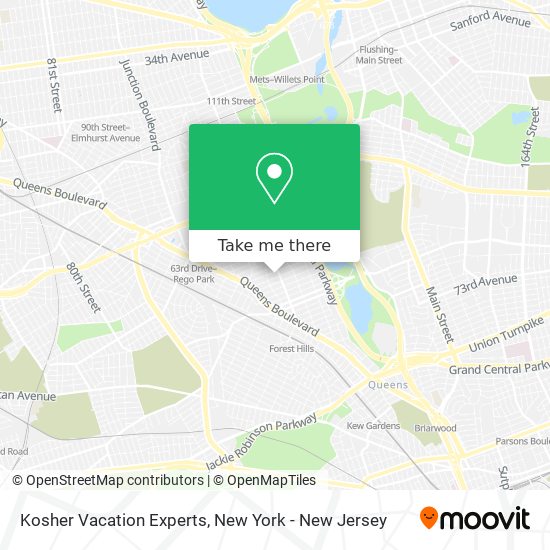 Mapa de Kosher Vacation Experts