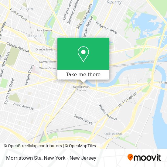 Mapa de Morristown Sta