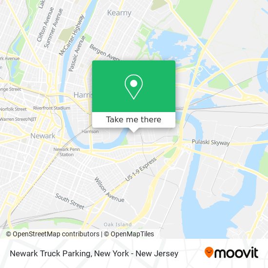 Mapa de Newark Truck Parking