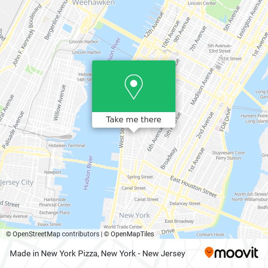 Mapa de Made in New York Pizza