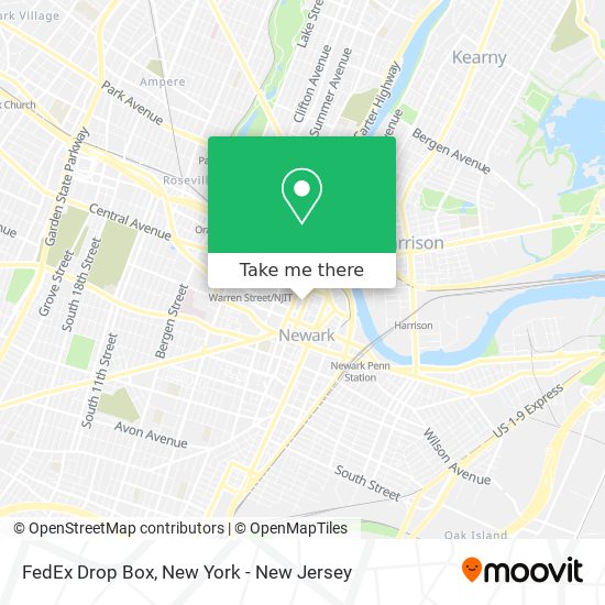 FedEx Drop Box map