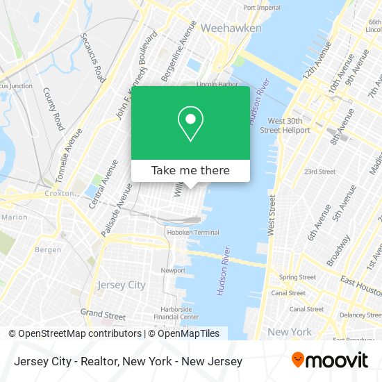 Mapa de Jersey City - Realtor