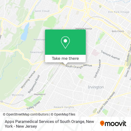 Apps Paramedical Services of South Orange map