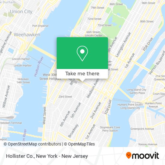 How to get to Hollister Co. in Manhattan by Subway Bus or Train