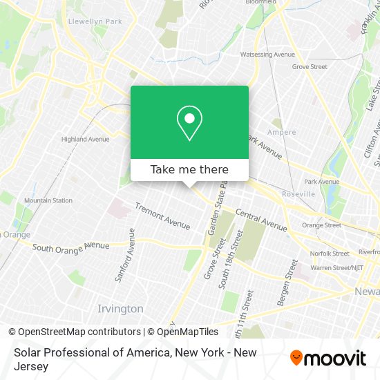 Mapa de Solar Professional of America