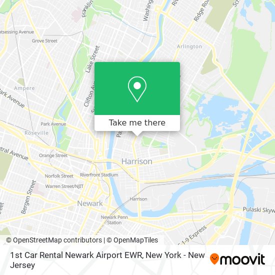 Mapa de 1st Car Rental Newark Airport EWR