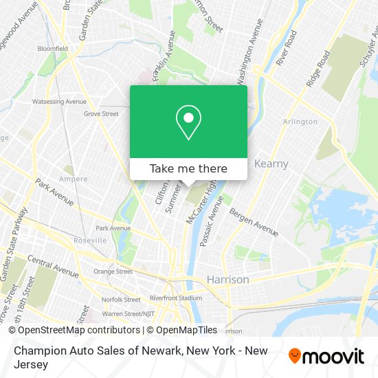 Mapa de Champion Auto Sales of Newark