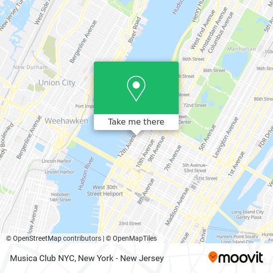 Mapa de Musica Club NYC