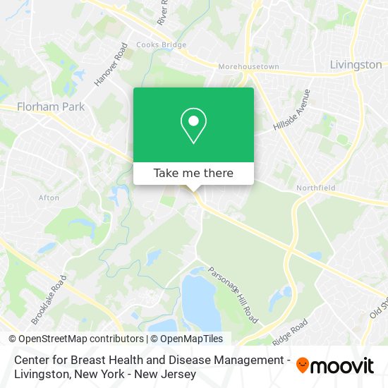 Center for Breast Health and Disease Management - Livingston map