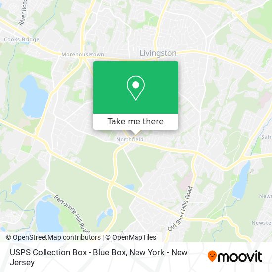 USPS Collection Box - Blue Box map