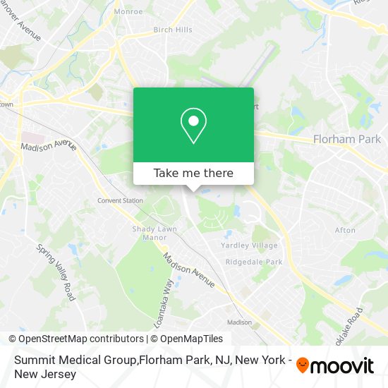 Mapa de Summit Medical Group,Florham Park, NJ