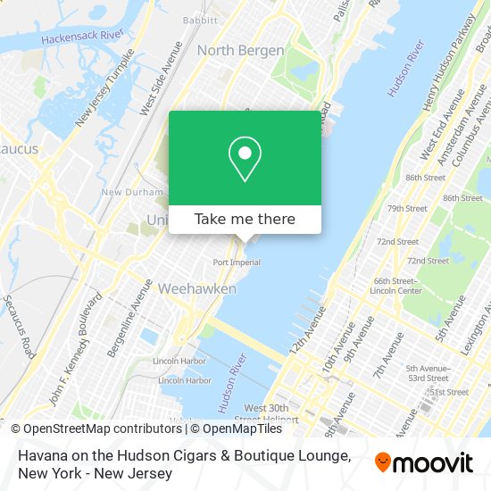 Mapa de Havana on the Hudson Cigars & Boutique Lounge