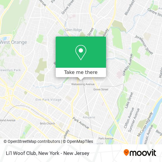 How to get to Li'l Woof Club in Bloomfield, Nj by Bus, Train or Subway?