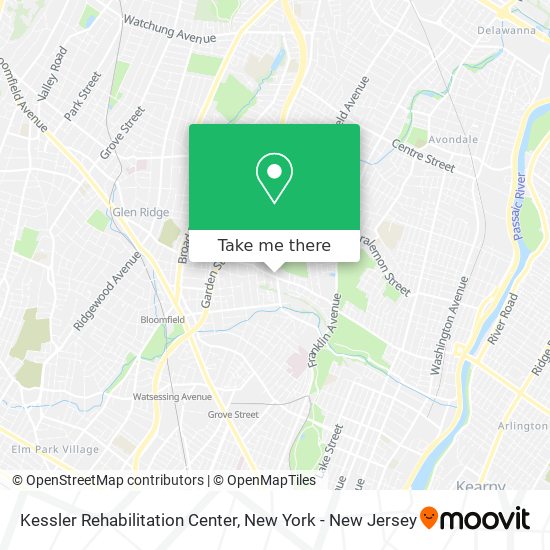 Mapa de Kessler Rehabilitation Center