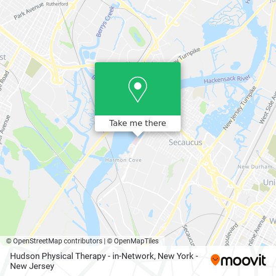 Hudson Physical Therapy - in-Network map