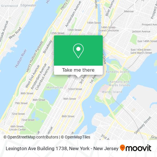 Lexington Ave Building 1738 map
