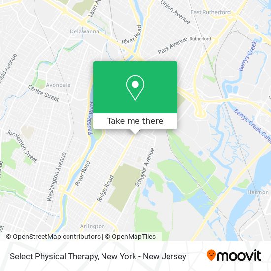 Select Physical Therapy map