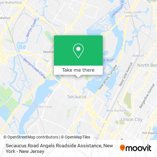 Mapa de Secaucus Road Angels Roadside Assistance