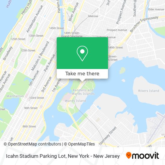 Mapa de Icahn Stadium Parking Lot