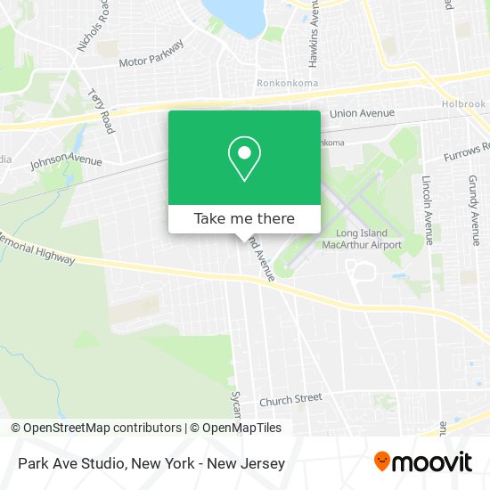 Park Ave Studio map