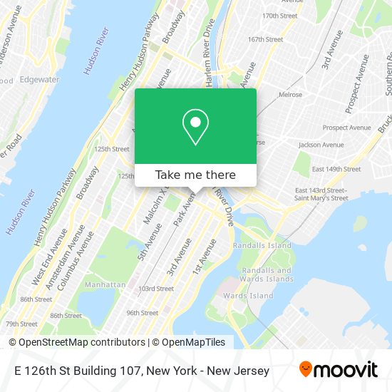 Mapa de E 126th St Building 107