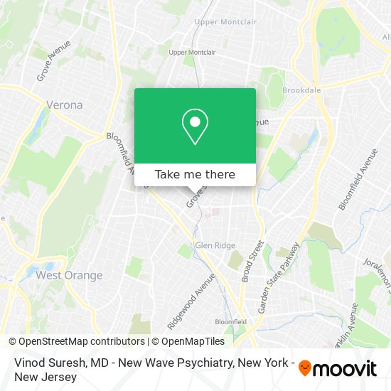Mapa de Vinod Suresh, MD - New Wave Psychiatry