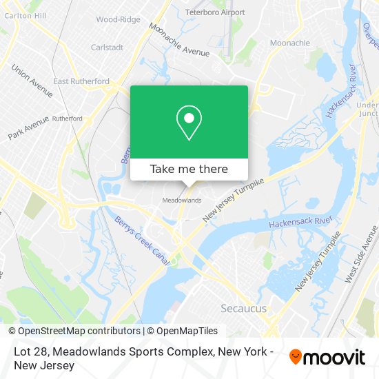 Mapa de Lot 28, Meadowlands Sports Complex